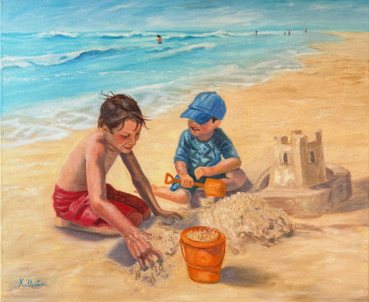 À la plage avec mon frère