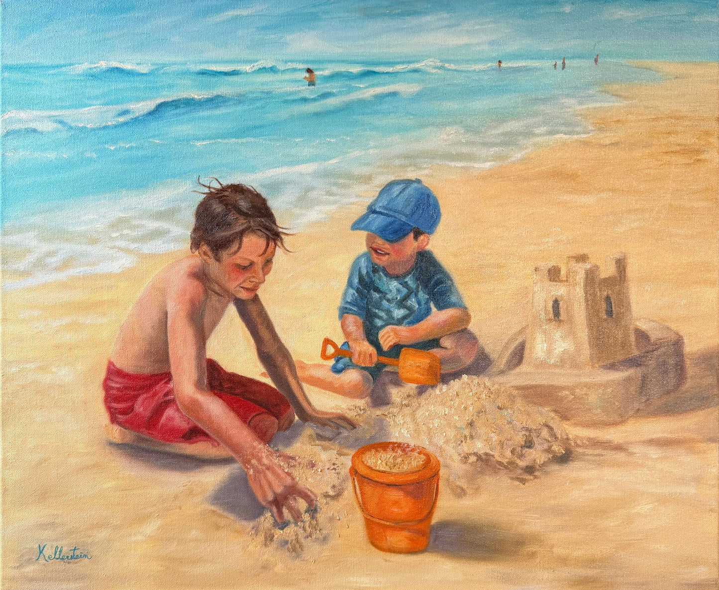 À la plage avec mon frère